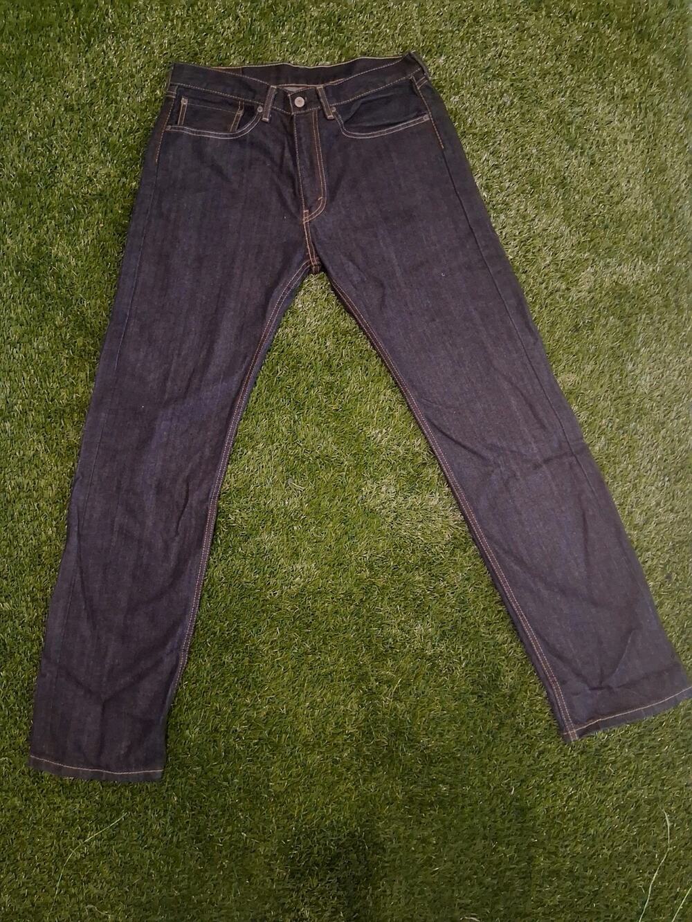 Levi’s 505 Men’s Regular Fit Straight Leg Jeans Dark Wash Indigo Blue 34 x 34